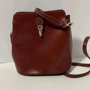 Vera Pelle brown Italian Leather bucket bag